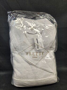 Frette Essential Unito Shawl Collar Bathrobe Cotton White Size L NEW WITH TAGS!